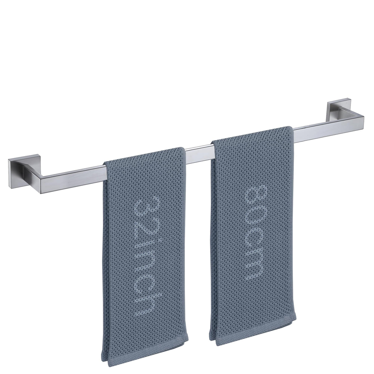 LANC 2 Pack Bath Towel Bars, Matte Black 24-Inch Bathroom Towel Rail Square Towel Racks Kitchen Towel Holders, Stainless Steel Wall Mount Towel Hanger Towel Rods,A8804-6MB
