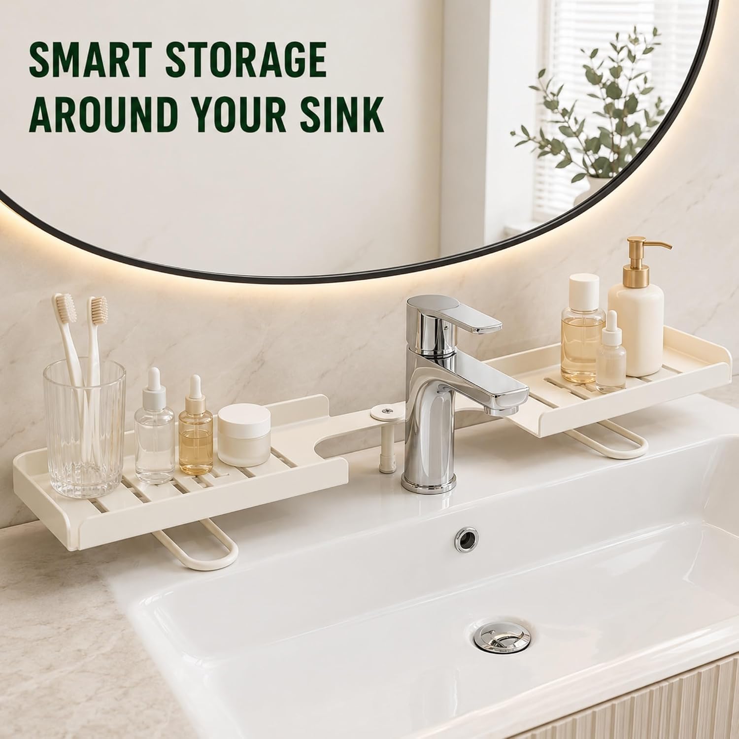 Foldable Over-the-Faucet Sink Organizer Shelf for Kitchen (2,Mix-S)