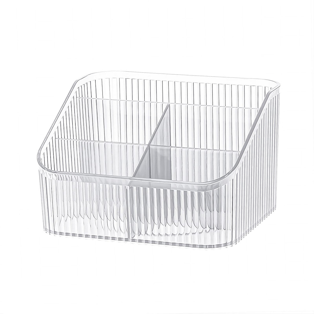 DASITON Large Capacity Makeup Brush Holder,8 Slot Makeup Brush Cup,Vintage striped Make Up Brush Holder,for Vanity Decor,Bathroom Countertops,Desk Storage Container,Cosmetic Display cases(Green-XL)