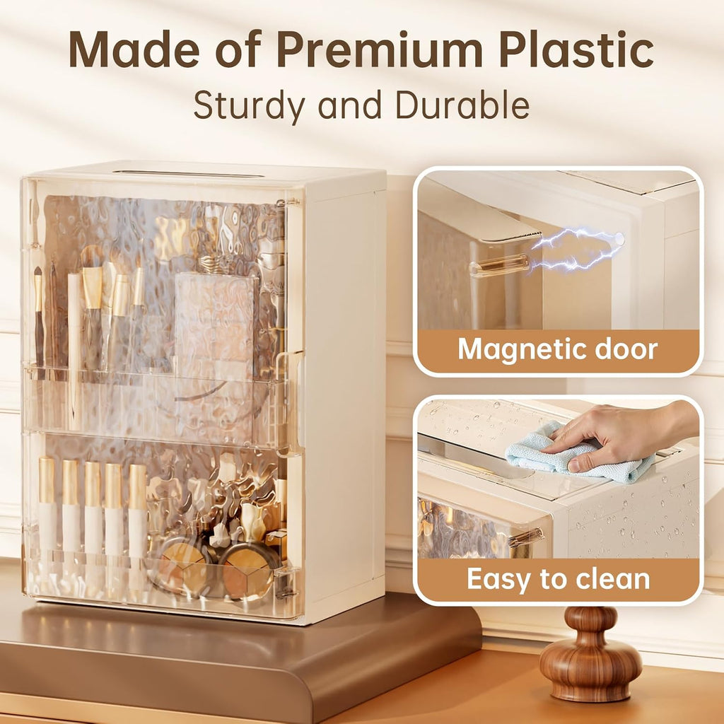 HAIXIN Makeup Organizer with Drawer & Brush Holder