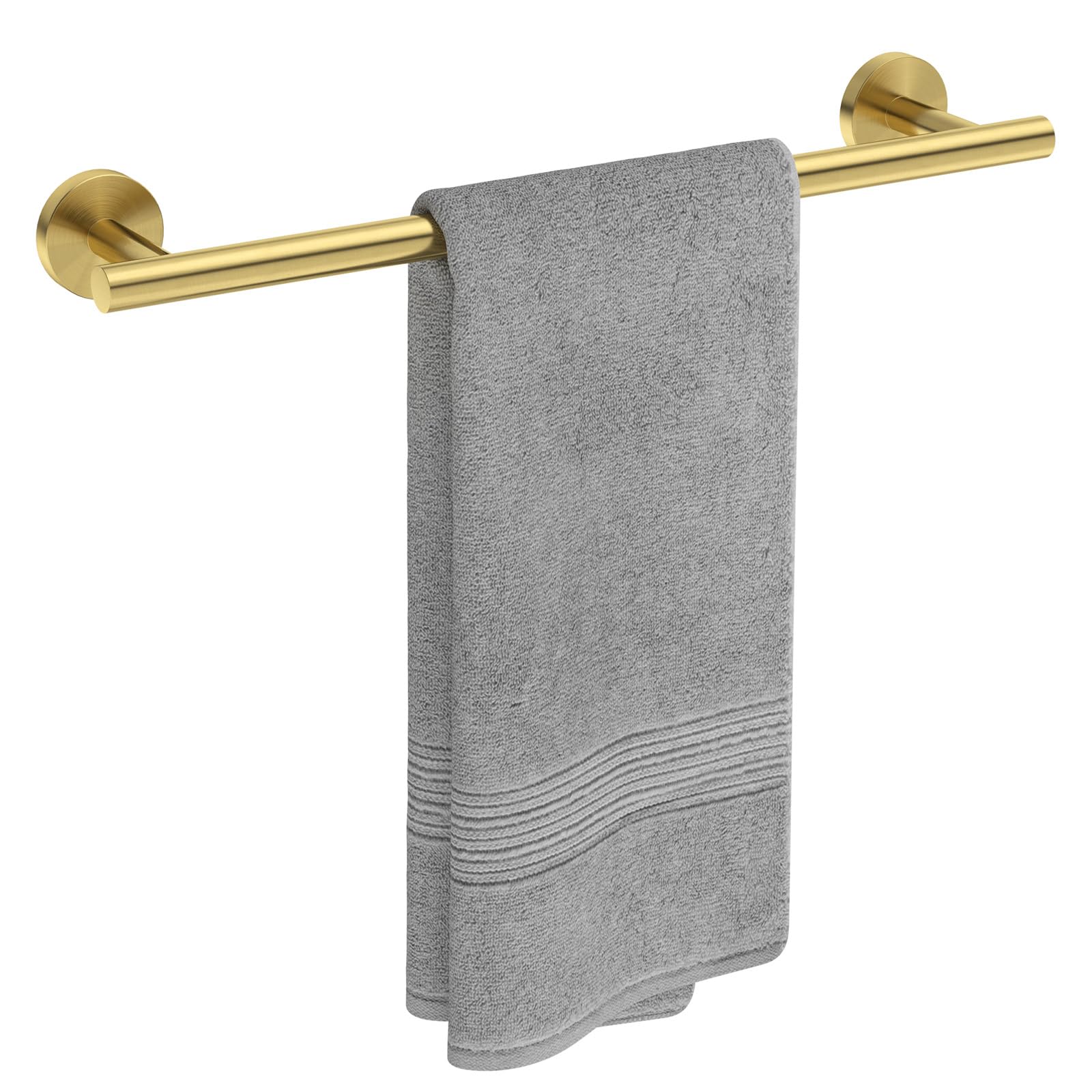 USHOWER Brushed Nickel Towel Bar, 24-Inch Towel Racks for Bathroom
