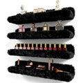 Care&More YJ 15 Inch Nail Polish Shelves, 4-Pack Fuzzy Display Nail Polish Rack for Storing Nail Bottles, Sunglasses, Essential Oils, Plush Soft Pink