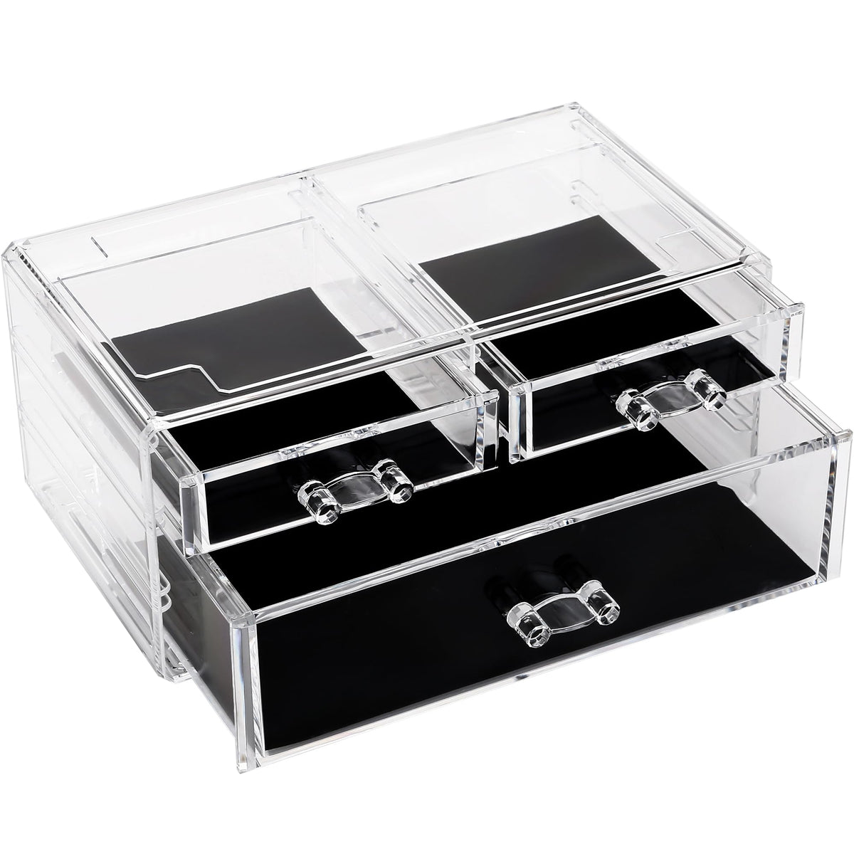 Sea Team Stackable Clear Acrylic 16-Slot Lipstick Organizer for Vanity