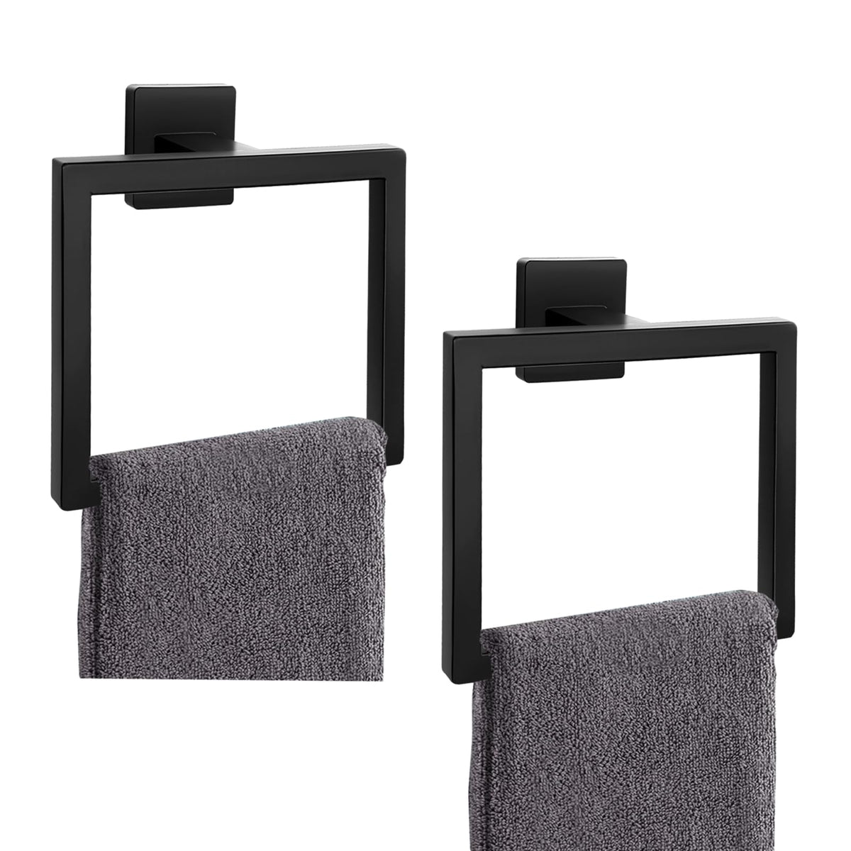 2-Piece Polished Chrome Towel Ring,Hand Towel Holder,Modern Towel Holder Stainless Steel Towel Rack Wall-Mounted Bathroom Towel Hanger