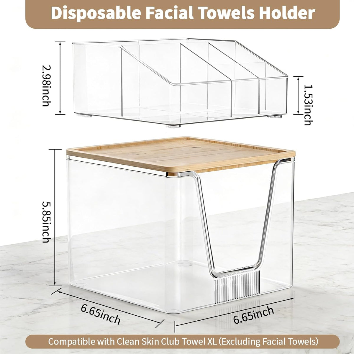 SPOSPO 2 in 1 Disposable Facial Towel Holder and Cosmetic Organizer
