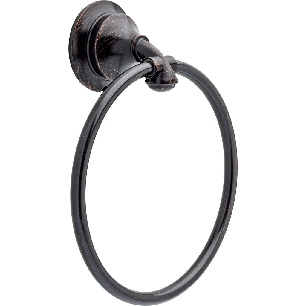 Delta Hand Towel Holder | Champagne Bronze Ring for Hanging Towels in Kitchen, Bathroom | Linden Accessories