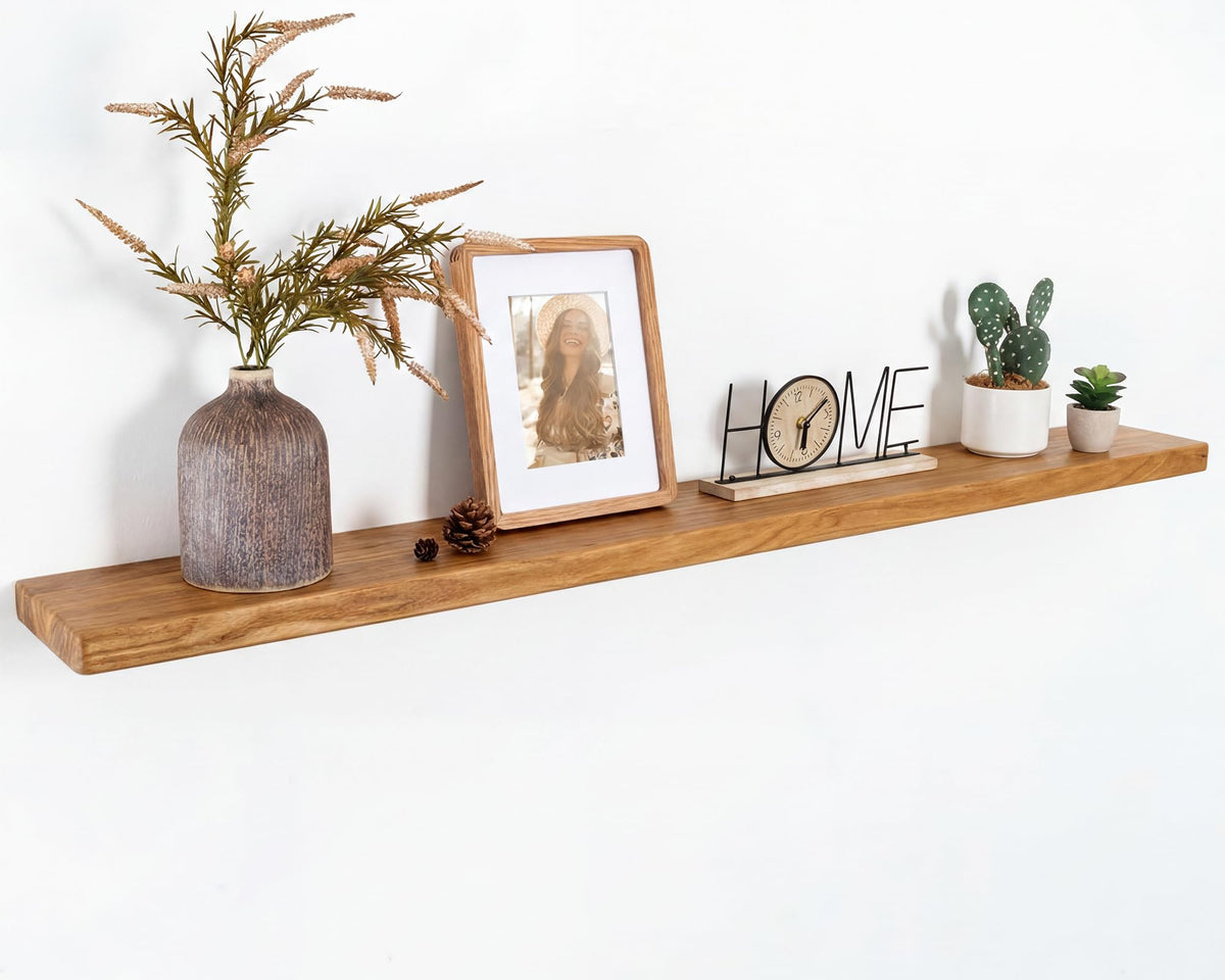 Marsmiles 48in Solid Wood Floating Shelves for Wall, 1Pack|Walnut