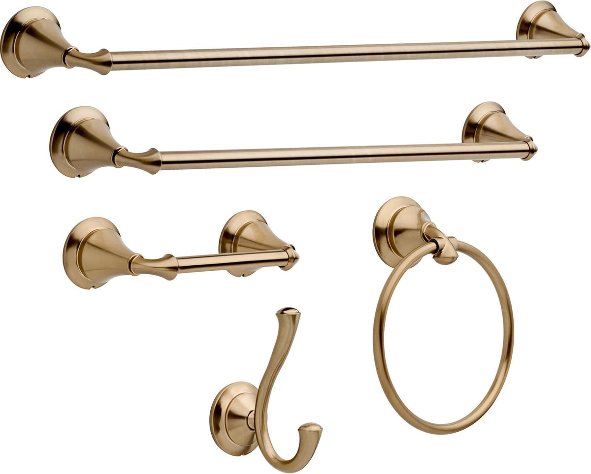 Delta Hand Towel Holder | Champagne Bronze Ring for Hanging Towels in Kitchen, Bathroom | Linden Accessories