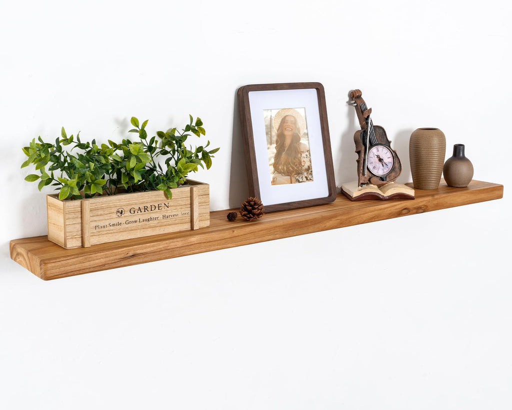 Marsmiles 48in Solid Wood Floating Shelves for Wall, 1Pack|Walnut