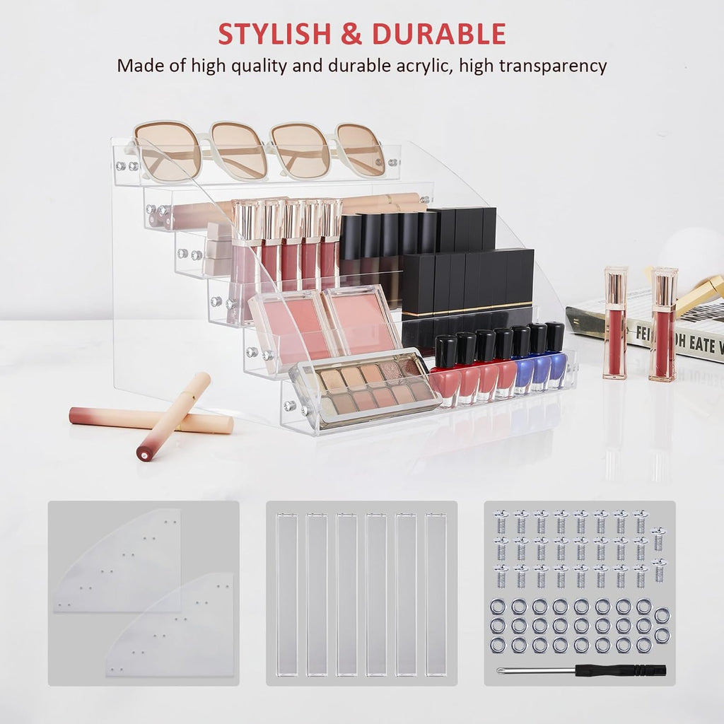 KINGROW Nail Polish Organizer, Acrylic Paint Display for table 6 Tier