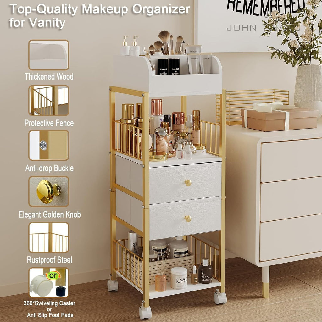Makeup Organizer Storage Cart with Drawers Large Skincare organizers
