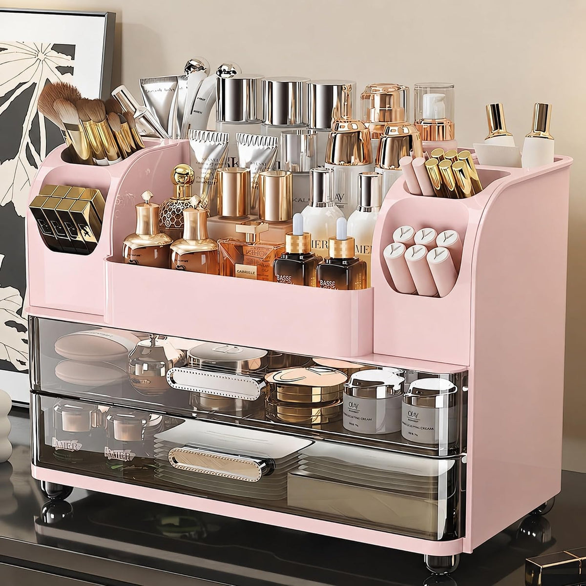 Large Makeup Organizer for Vanity - Perfume Cosmetic Display Cases