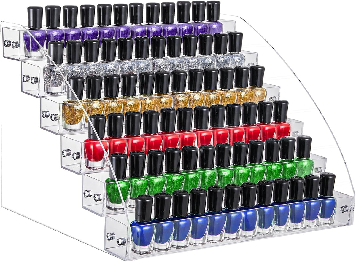 KINGROW Nail Polish Organizer, Acrylic Paint Display for table 6 Tier