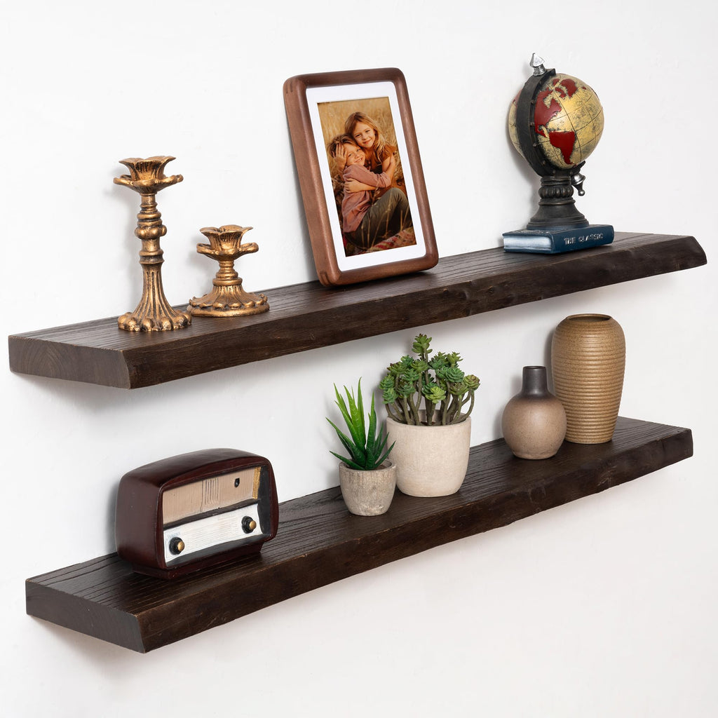 Marsmiles 48in Solid Wood Floating Shelves for Wall, 1Pack|Walnut