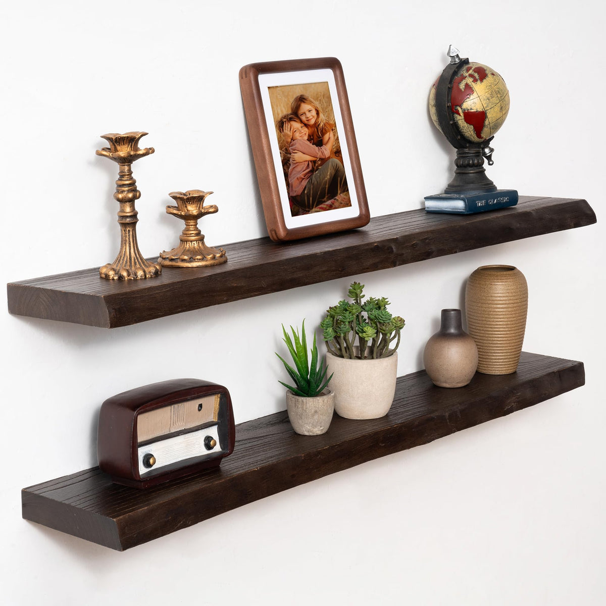 Marsmiles 48in Solid Wood Floating Shelves for Wall, 1Pack|Walnut