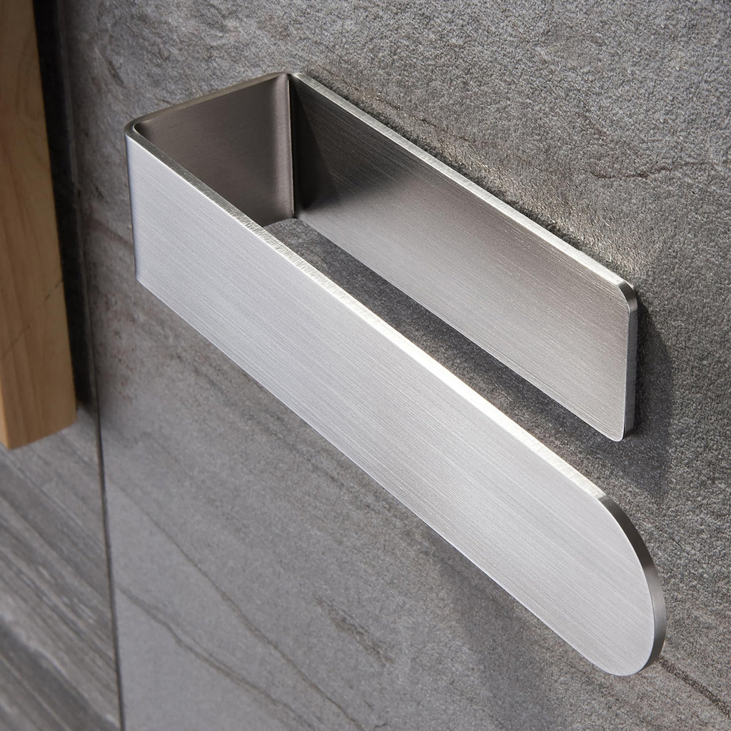 Taozun Hand Towel Holder/Hand Towel Ring - Self Adhesive Bathroom Towel Bar Stick on Wall, SUS 304 Stainless Steel Brushed