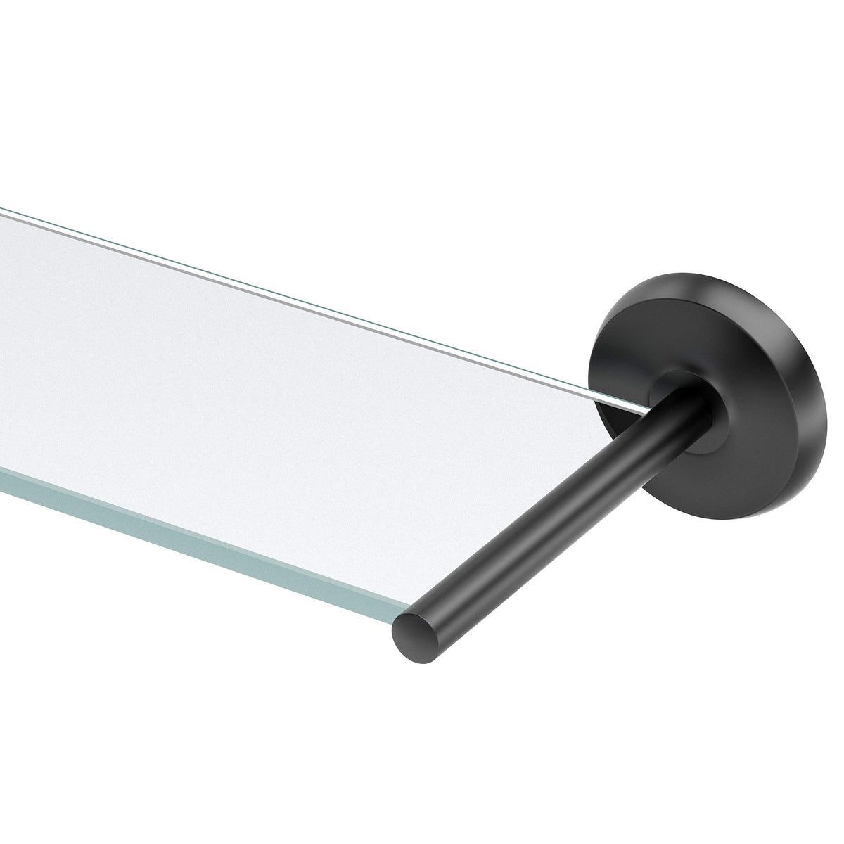 Gatco 5476 Locke Glass Shelf, Polished Nickel/Wall Mounted 20.13" X 5.38" Tempered/Floating Rectangle Glass Shelf for Bathroom