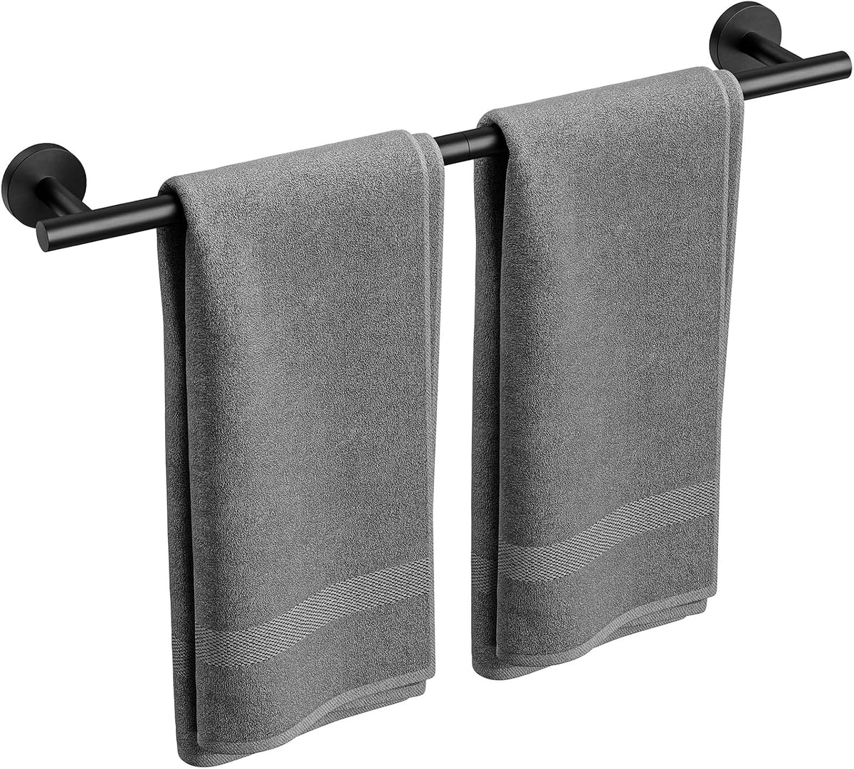 Matte Black Towel Bar, 24 Inch Bathroom Towel Rack
