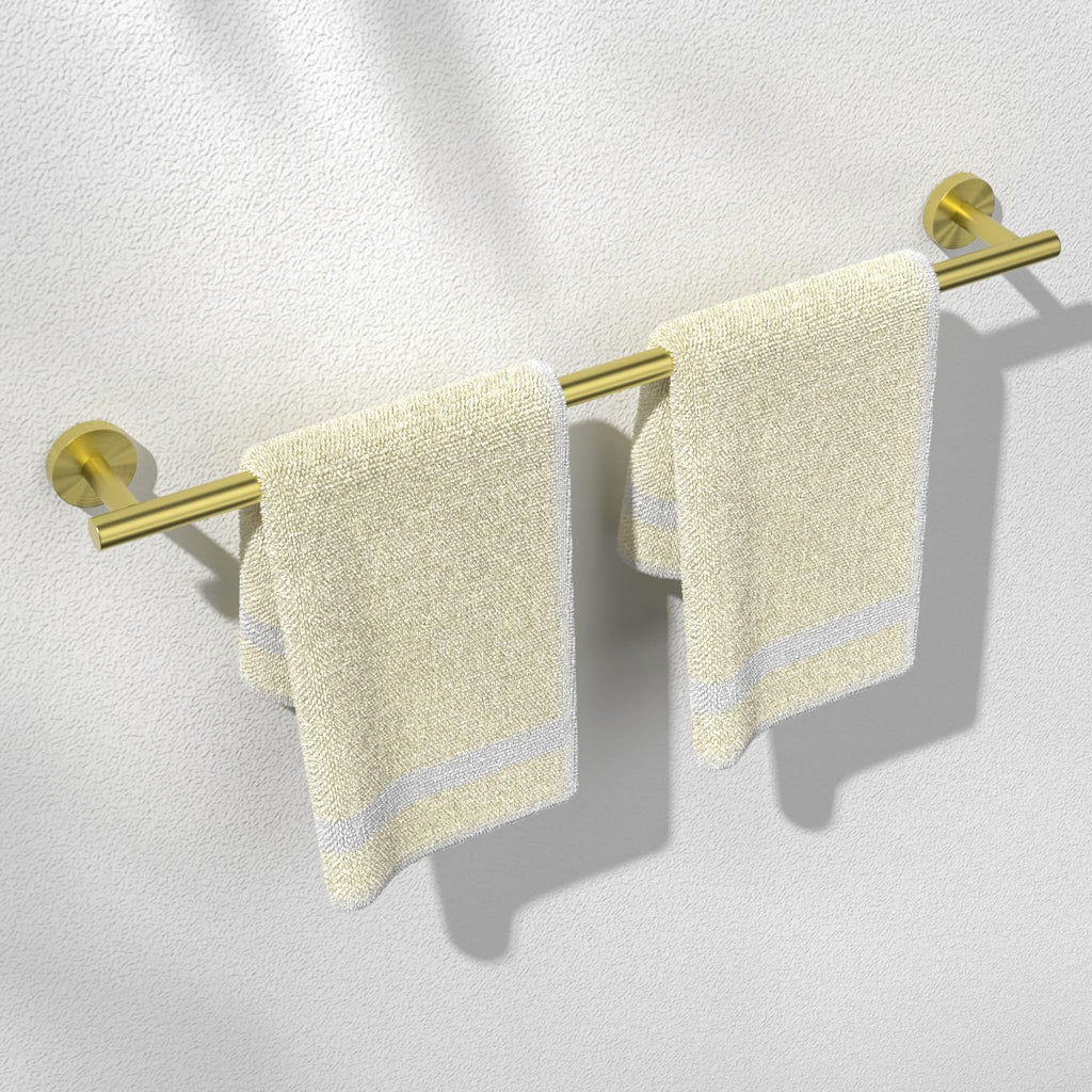 HITSLAM Brushed Nickel 18 Inch Towel Bar for Bathroom, SUS304 Stainless Steel Bathroom Towel Rack Wall Mounted, Modern Home Decor Bath Towel Holder with Hardware Accessories (Total Length 19.8 Inch)