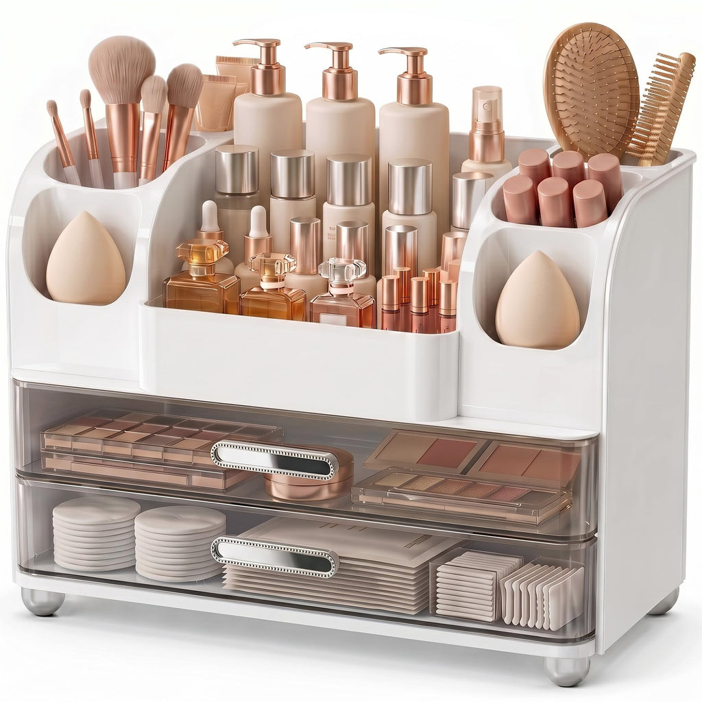 Large Makeup Organizer Countertop for Vanity Skincare Organizers