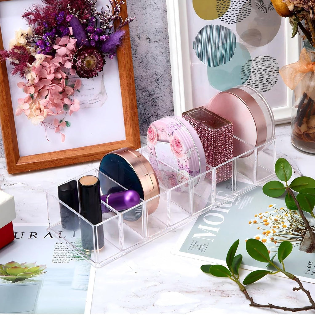 4 Pcs Uanse Acrylic Makeup Compact Organizer Detachable Clear Organizer