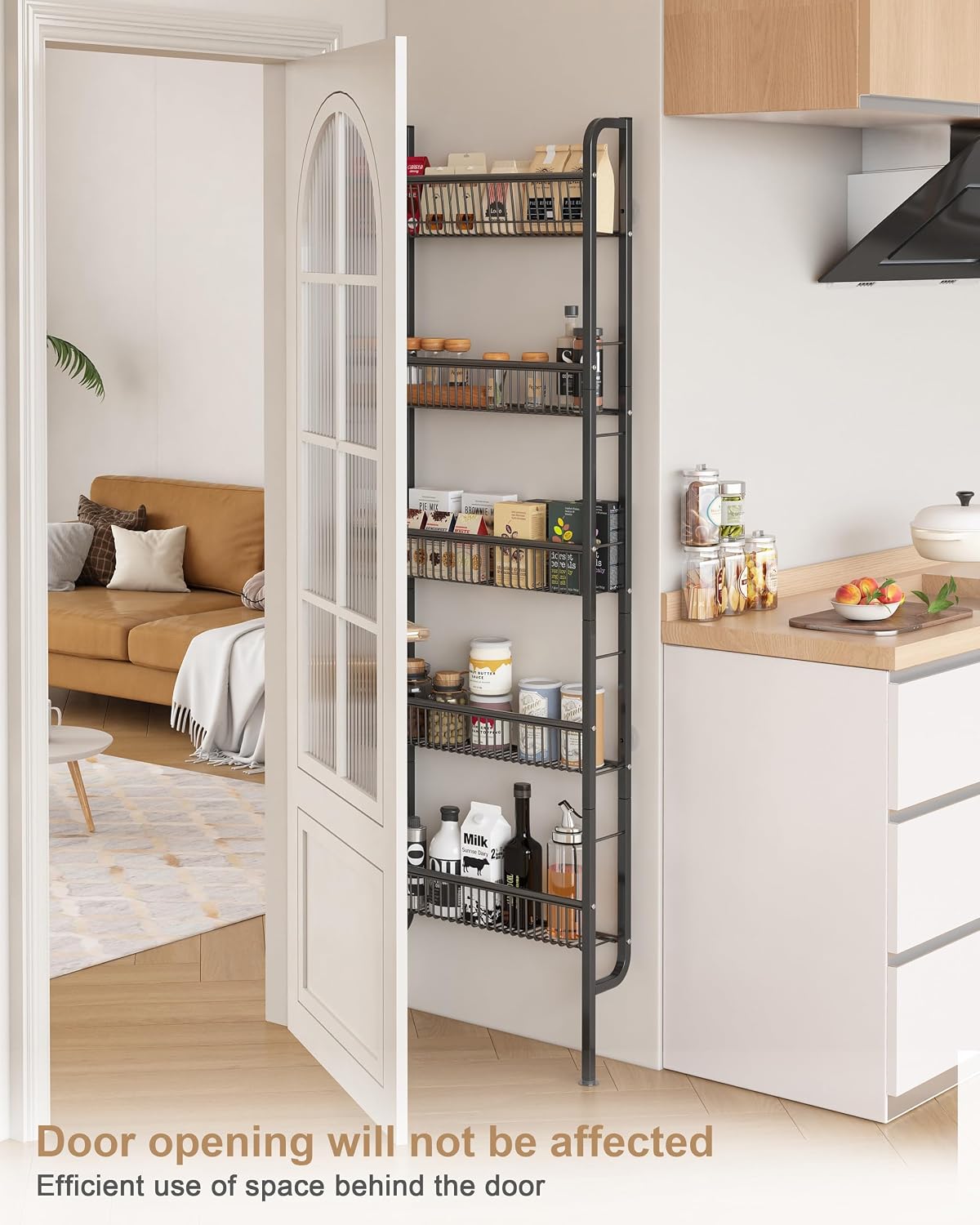 UMDONX Narrow 5-Tier Behind-the-Door Bathroom Storage Rack