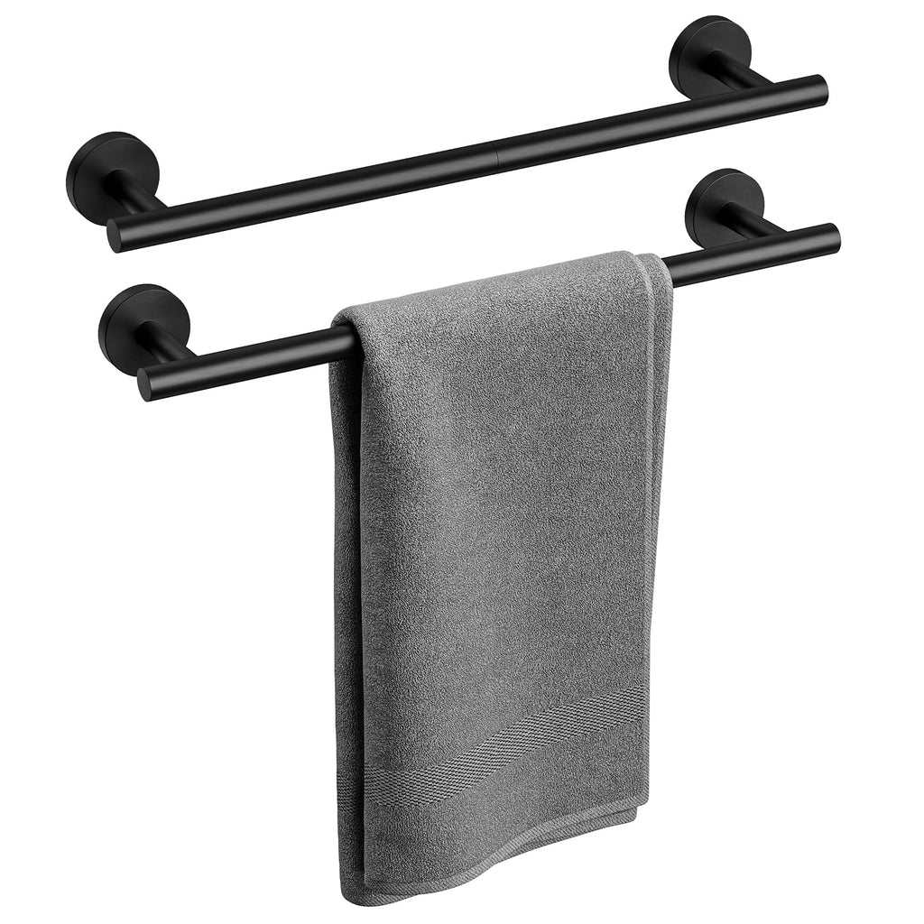 Matte Black Towel Bar, 24 Inch Bathroom Towel Rack