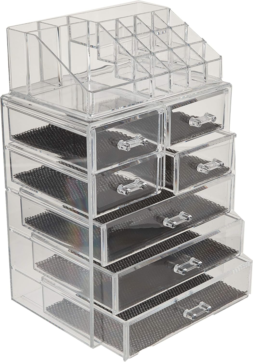 Sorbus Makeup Organizer, 7-Drawer Acrylic 2-Piece Set (Clear)
